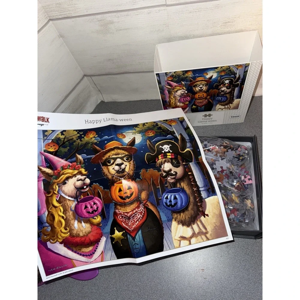 Happy Llamaween ~Boardwalk Puzzle 1000‎ Pieces~Animals~USA Made!